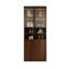Armoire de rangement de salle de bain moderne en aluminium nid d'abeille de style Mid-Century 35,43 po, finition brun chaud-59193616