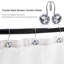 Anneaux de rideau de douche (paquet de 12) en acrylique transparent