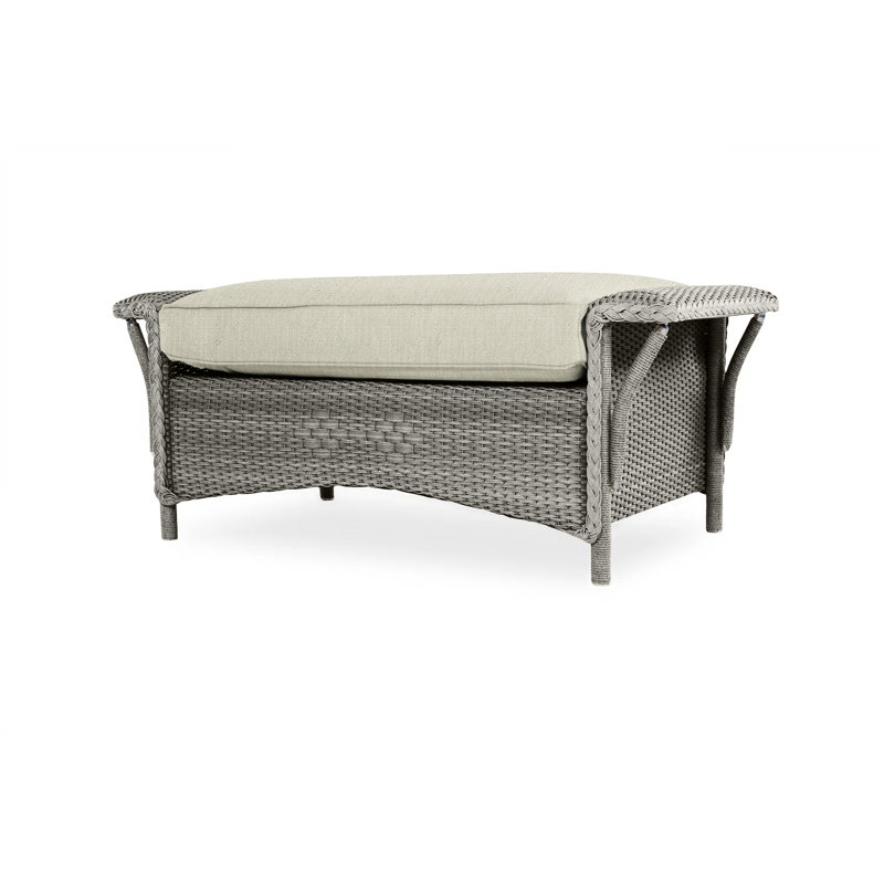 Nantucket Outdoor Ottoman, Demo Mist, Pewter