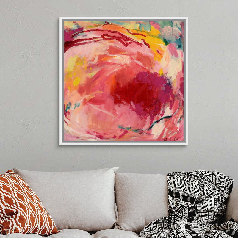 Reproduction d’art sur toile, "Winter berries" par Amira Rahim, Toile blanche encadrée, H 38 po x l 38 po x P 1,75 po