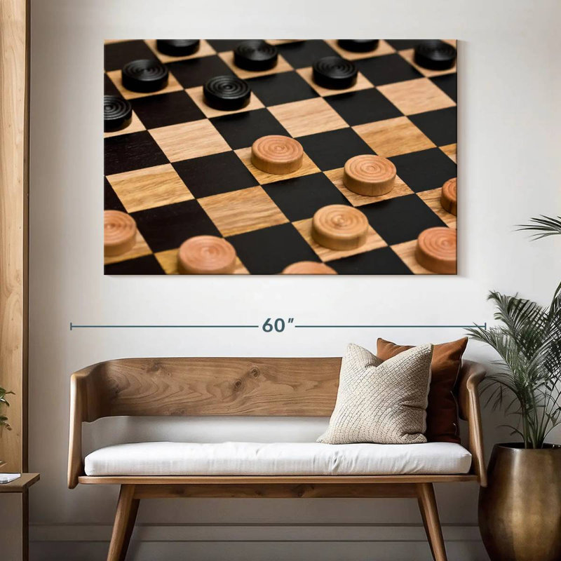 Senne Checkers Game, 34" H x 51" W