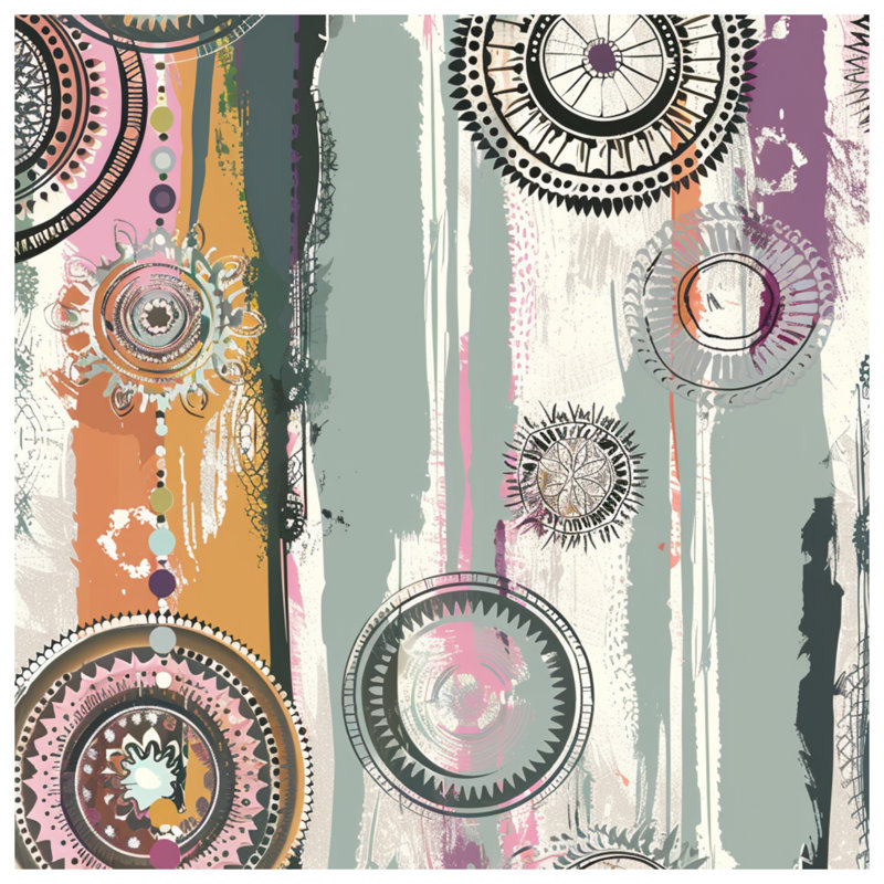 Mandala Throw Pillow, Abstract Double Sided Pillows, 26 x 26 inches