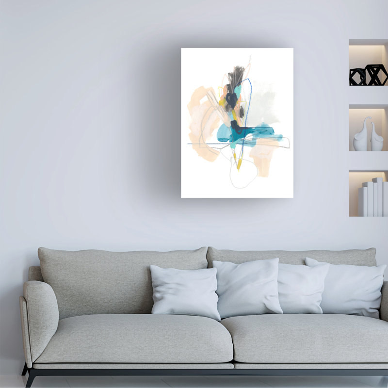 «Static Energy II» par June Erica Vess - peinture sur toile tendue, H 47 po x l 35 po x P 2 po