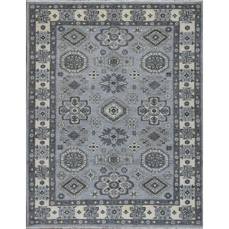 Transitional One-of-a-Kind Rectangle 5'11" X 8'9" Wool Area Rug Gray