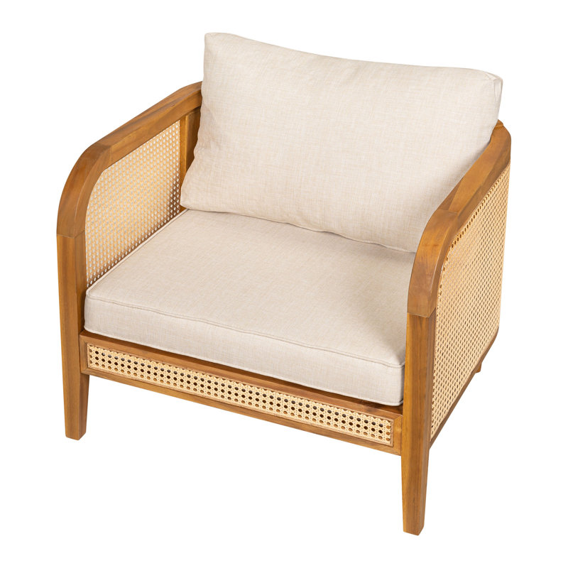 Chaise avec accoudoirs rembourrée pour l'extérieur