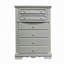 Grande commode Auri Kids avec 6 tiroirs, base festonnée, gris