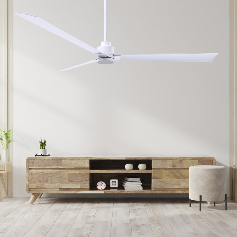 Ventilateur de plafond Alessandra 72, Blanc mat, Blanc mat