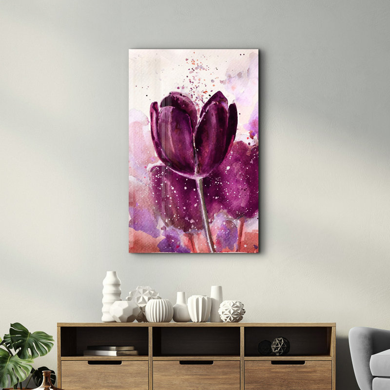 Élégante peinture murale en verre trempé de 13,8 po x 21,7 po | 100% verre trempé, épaisseur: 0,16 pouce | Imprimé UV pour des couleurs éclatantes | Parfait pour la décoration intérieure, le salon et les espaces de bureau