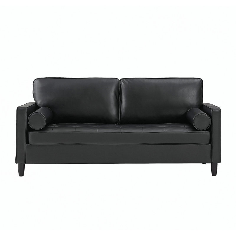 Canapé en cuir Classic, Black Faux Leather