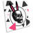 Rabbit Skull Funky Picture CANVAS WALL ART Square Print Pink-72241642