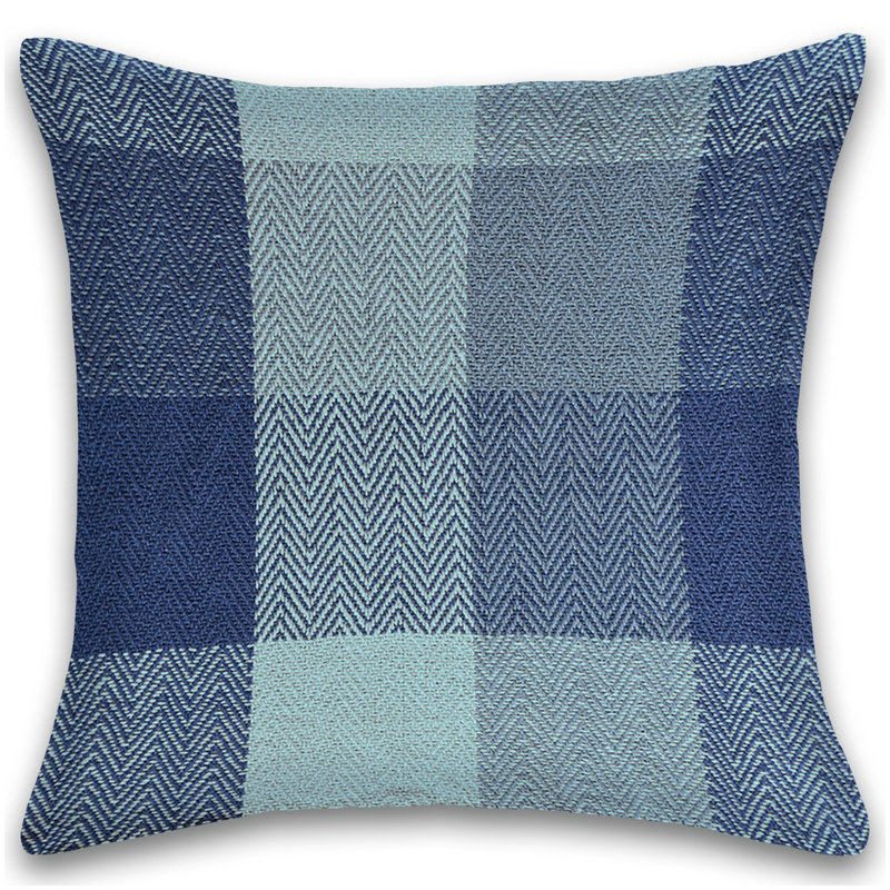 Plaid Throw Pillow, Navy