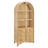 Jane 71 Inch Tall Arched Natural Rattan Bookshelf-117983099
