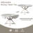 5 Piece Expandable Drop Leaf Dining Table Set with 4 Upholstered Chairs,  Solid Wood Round Counter Height Kitchen Table and Chairs Set, Mid-Century Modern Farmhouse Dining Room Table Set-1154568149