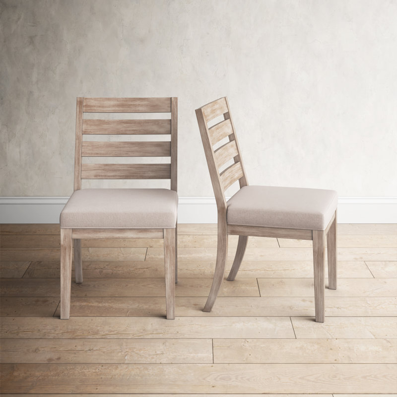 Appleton Ladder Back Side Chair, Weathered Oak, Weathered Oak