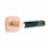 Ensemble de faux leviers Emtek Select, rosette urbaine moderne, tige carrée en L, poignée en marbre vert - l 5,875 po x L 5,875 po