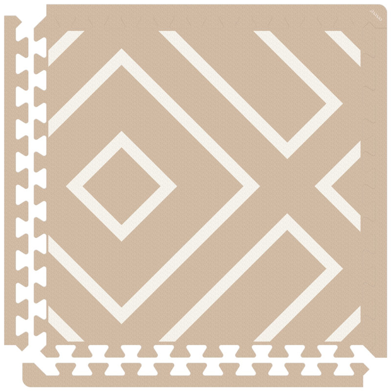 Modern Blocks - Desert Sand - Play Mat, 0.47" H x 96" L x 72" W
