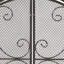 Pare-étincelles moderne, construction en fer, ornemental, H 32,35 po x l 43,25 po, protection de foyer en cuivre noir, fer, portes à charnières, maille fine