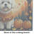 Bichon Frise Fall Glass Cutting Board Large