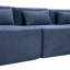 Canapé rembourré de 144 po avec deux chaises longues incurvées et un support à ressorts ensachés, siège bleu confortable exceptionnel-2117048594