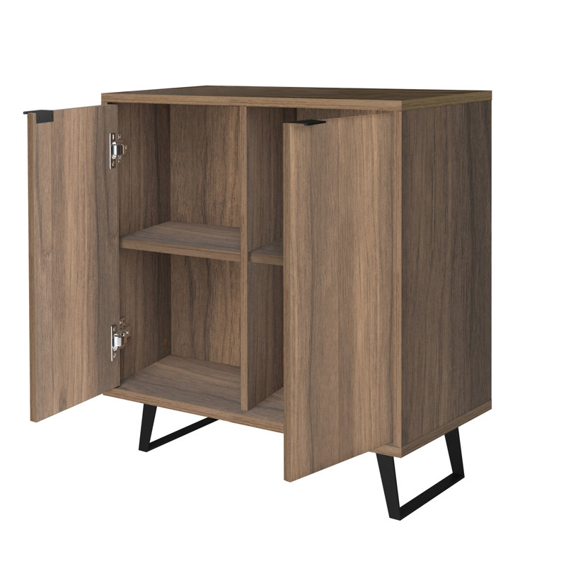 Kerge Accent Cabinet, Walnut, 36'' H x 36'' W x 17.5'' D