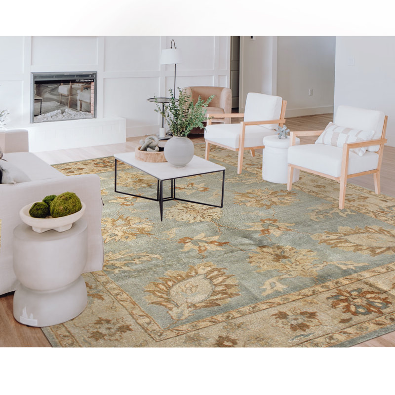 Wool Oriental Area Rug, Rectangle 6' x 9'