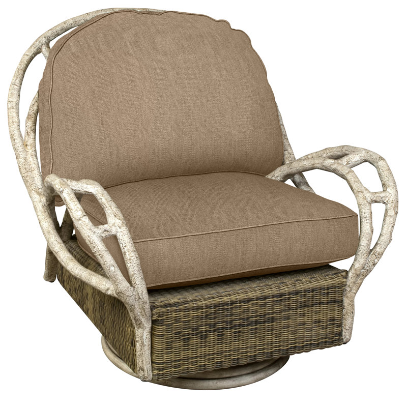 Chaise de patio pivotante avec coussin River Run, Toile Sunbrella® beige chiné