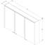 Denver Surface Mirrored Bathroom Cabinets with Mirror and 4 Adjustable Shelves-72250926