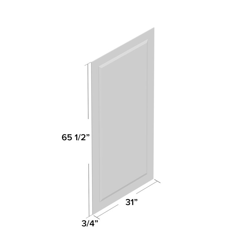 Miroir mural biseauté blanc, H 66 po x l 31 po