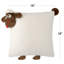 Housse de coussin décoratif décoratif mouton 3D 18 po x 18 po