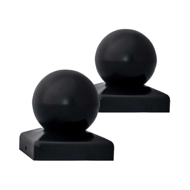 ALEKO Black Metal Post Cap, 3.8" H x 3.5" W x 3.5" D