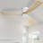 52 Inch Wooden Ceiling Fan With 3 Solid Wood Blades Remote Control Reversible DC Motor Without Light-725615900-725615903