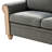 Terren 59" Farmhouse Linen Fabric Loveseat with Rolled Arm and Solid Wood Spindle Legs-1297326087