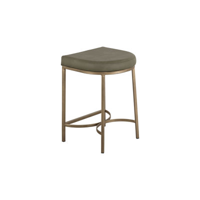 Wooden Frame & Metal Base, 24" Stool