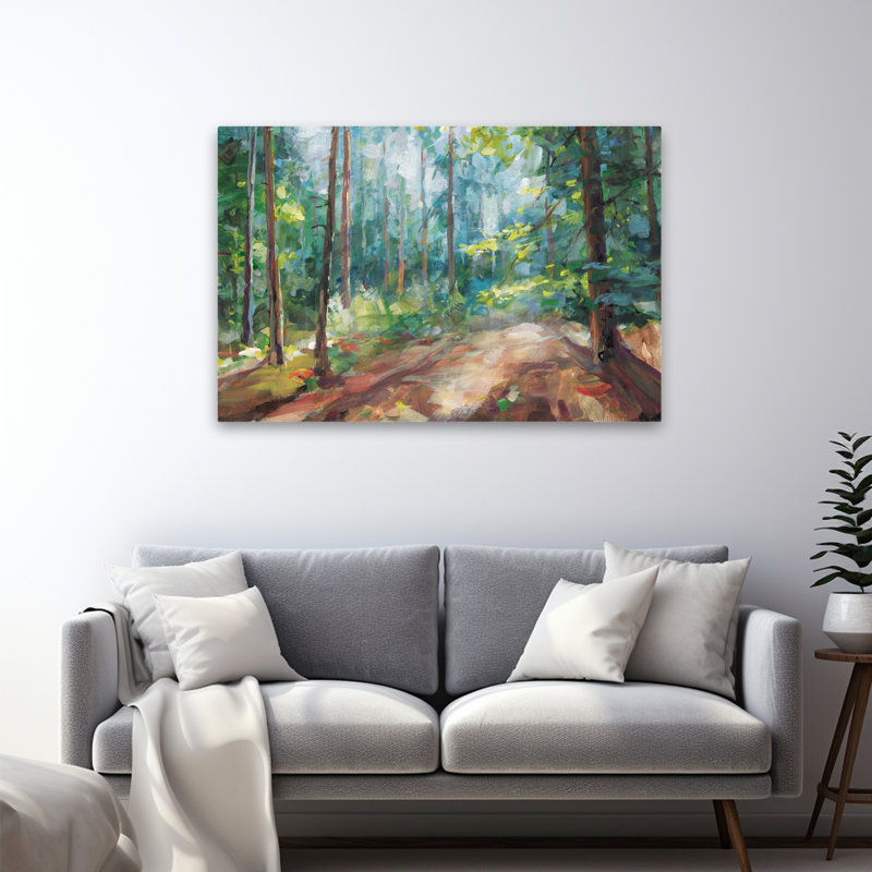 Forêt et paysage, rêverie boisée, H 32 po x l 48 po