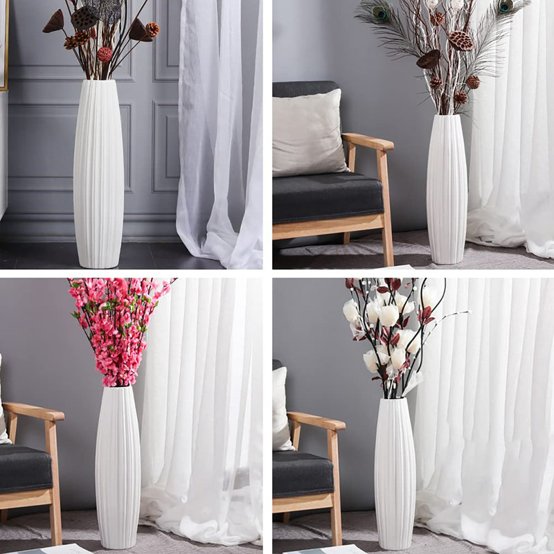 grand vase de sol en céramique, 28"
