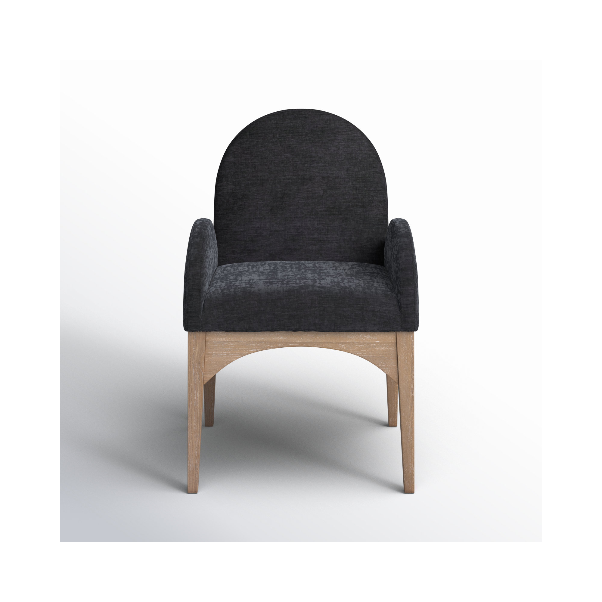 Charith Arm Chair, Natural, Black Chenille