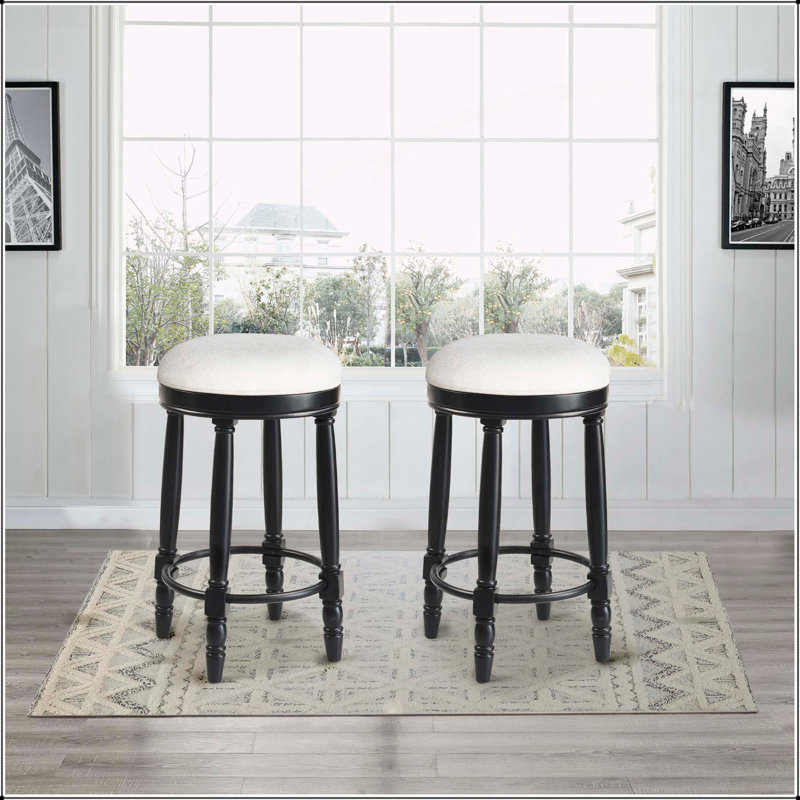 Elegant and Functional Swivel Bar Stools for Kitchen and Living Spaces, Black, White