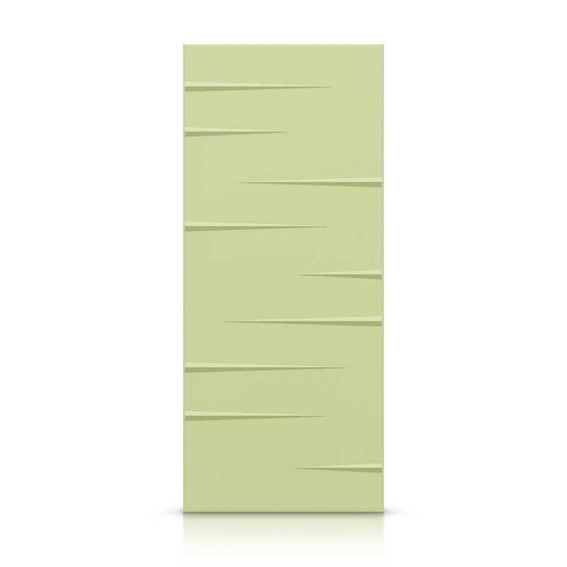 Porte standard à panneaux en bois, Vert sauge, 30 po x 96 po