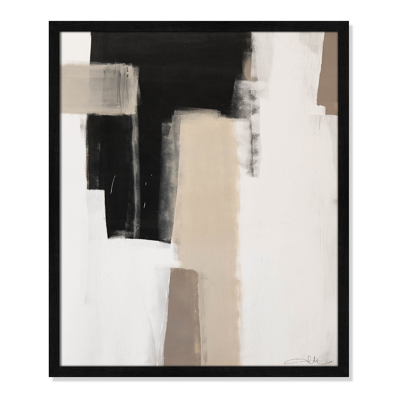 Earth Scapes I by Casa Fine Arts, 25.5" H x 21.5" W x 1.25" D, Black Slim Unmatted Picture Framed