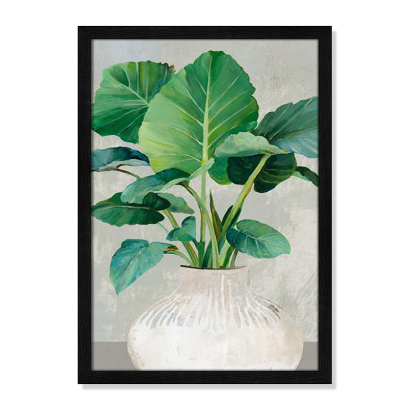 "Plantes d'intérieur II" par Asia Jensen - Art encadré avec fond perdu, H 23 po x l 17 po x P 0,75 po