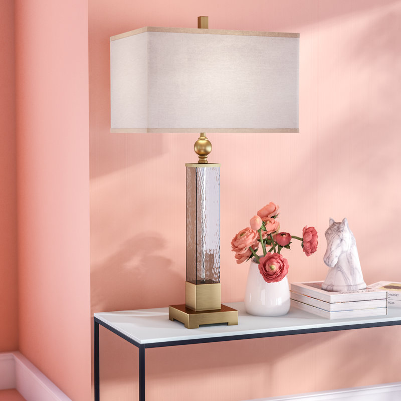 Mercer41 Whitham 33" Glass Buffet Lamp | Wayfair