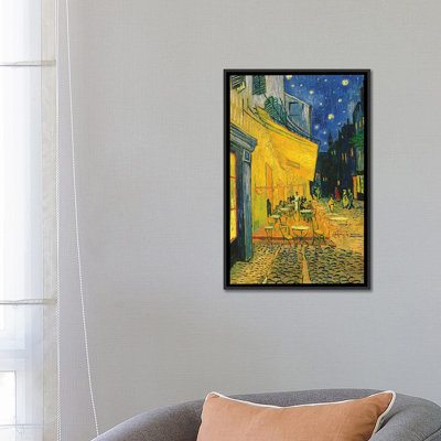 «Café Terrace, Place du Forum, Arles, 1888» par Vincent van Gogh, reproduction d'art sur toile