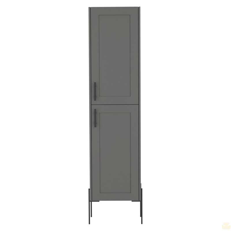 Linen Cabinet 70.8" H, with 1 Door and 4 Shelves, Gray