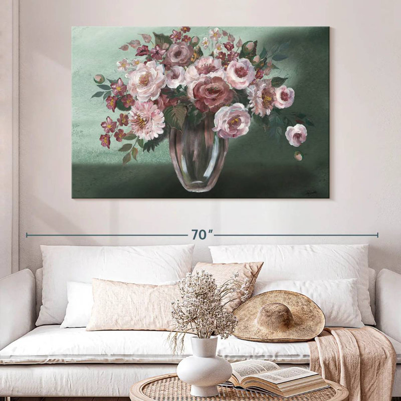 Harnek Romantic Moody Florals Landscape, 34" H x 51" W