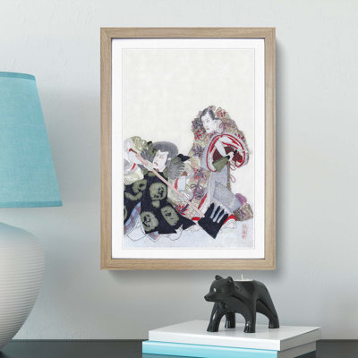 Ichikawa & Yoshimune by Utagawa Toyokuni - Framed Print