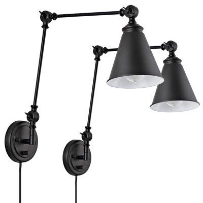 Radika Wrought Iron Swing Arm Sconce