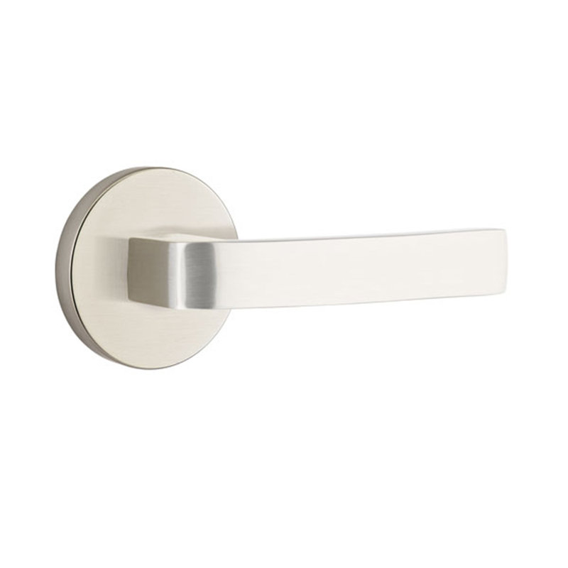 Poignée de porte avec rosette Breslin Passage, Gauche, Nickel satiné