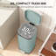 HOMCOM 30L Kitchen Bin with Lid Compact Pedal Bin Soft-Close Cream White-120768112