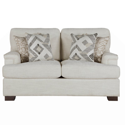 Coussin décoratif en tissu d'ameublement en chenille crème Elegance Comt