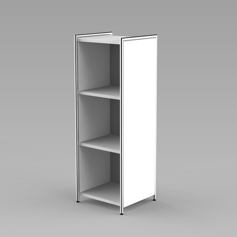 3 -Shelf, White